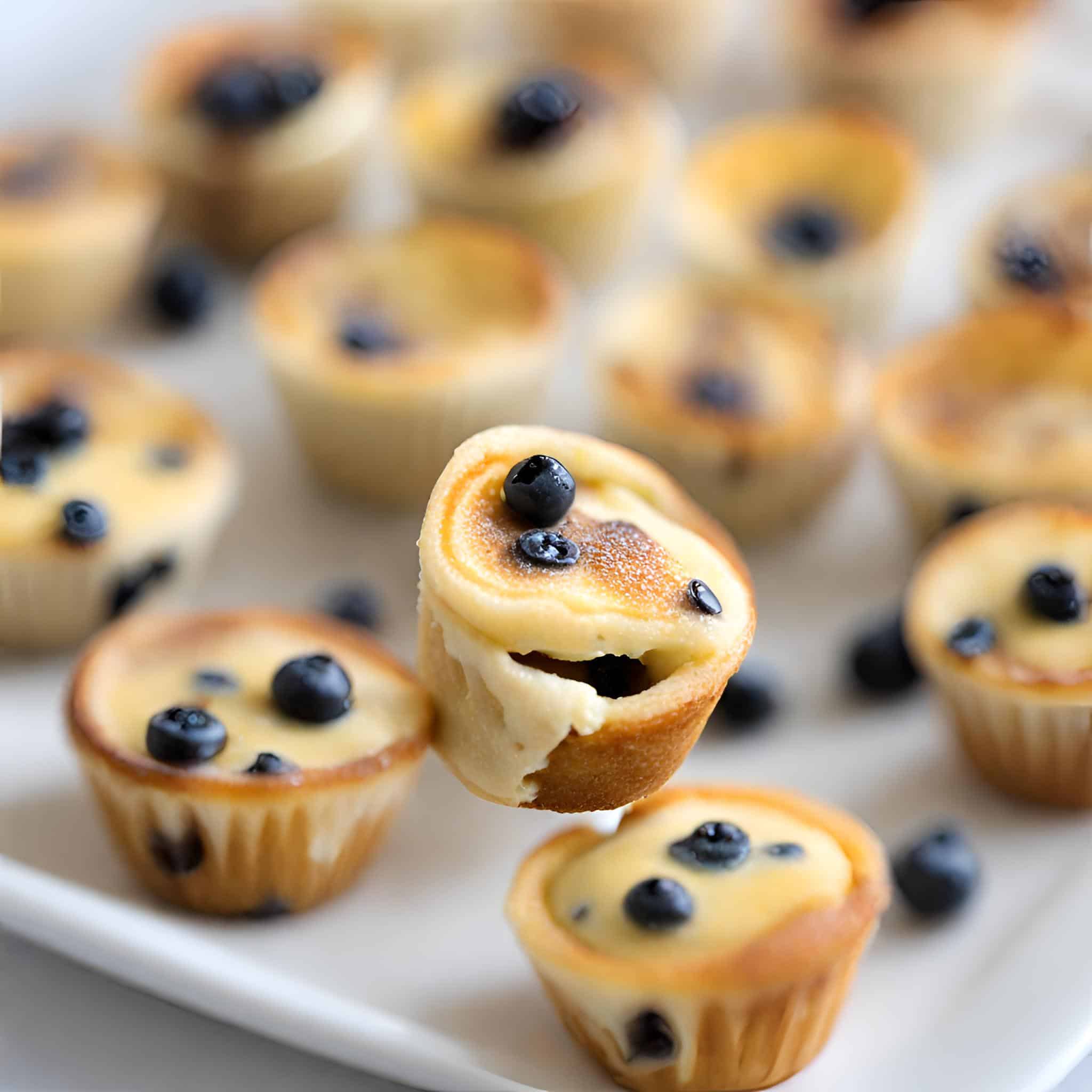 Delicious Mini Pancake Bites ready to eat